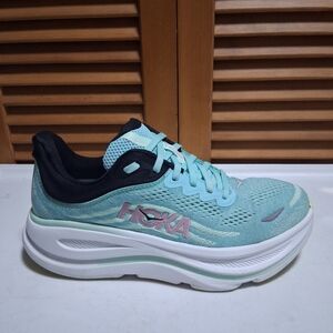 Hoka Bondi 9 Blue Spark/ Mint Flourite Women's Running Shoe * Size: 8D Wide